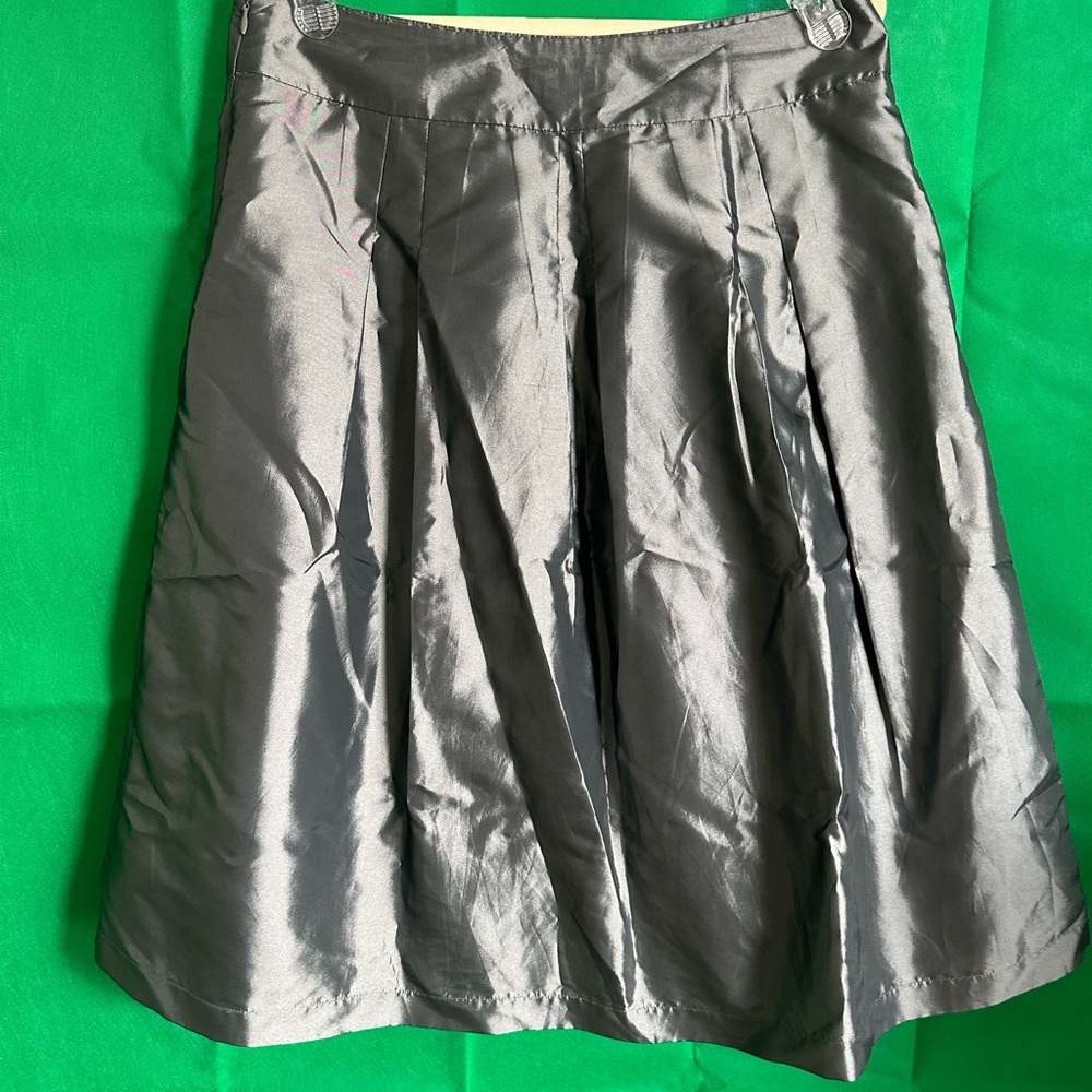 Worthington Shimmering Silver A-Line Skirt